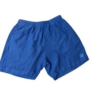 Undeafeated Terry Shorts Mens Medium Blue Elastic Casual Lounge Gym Athleisure